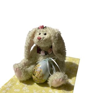 Vintage Rosalyne the Rabbit, TY Attic Treasures 1993 with Easter egg